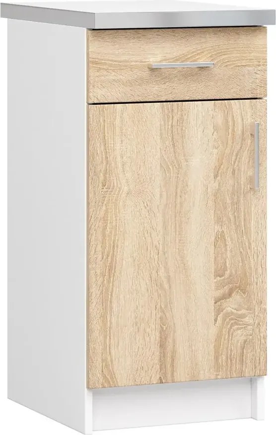 Dolna szafka kuchenna z blatem dąb sonoma 40 cm N2-G94