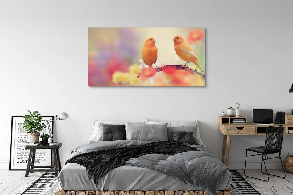 Obraz canvas na ścianę Stado Kolorowych Papug