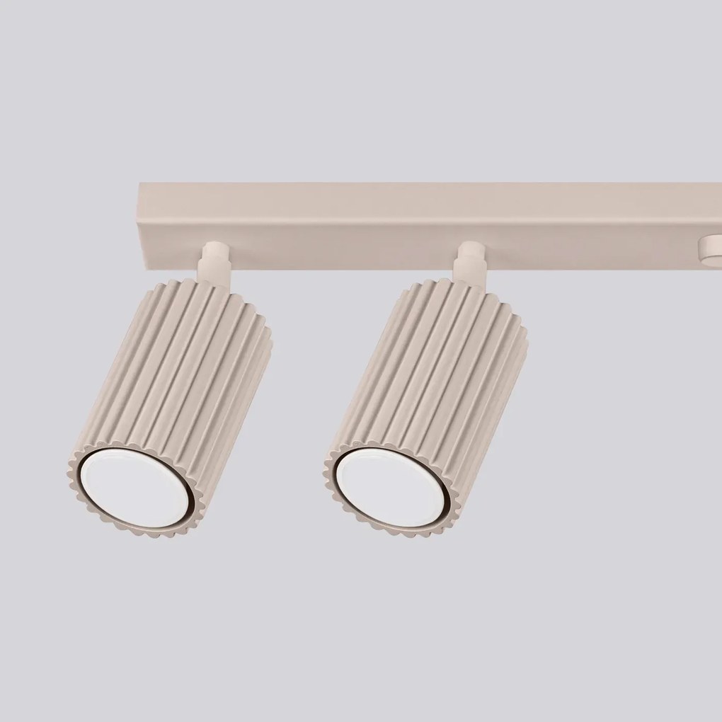 Listwa oświetleniowa 6-punktowa KARBON 6L taupe ryflowana SOLLUX  LIGHTING