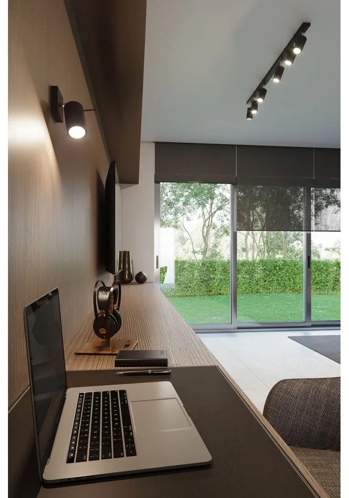 Czarna lampa wisząca Sollux Etna 4L