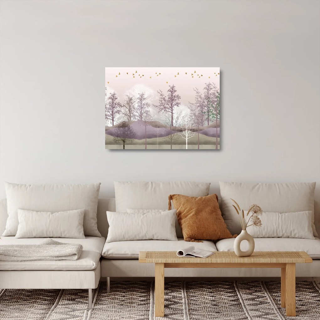 Obraz na szkle lasu (70x50 cm)