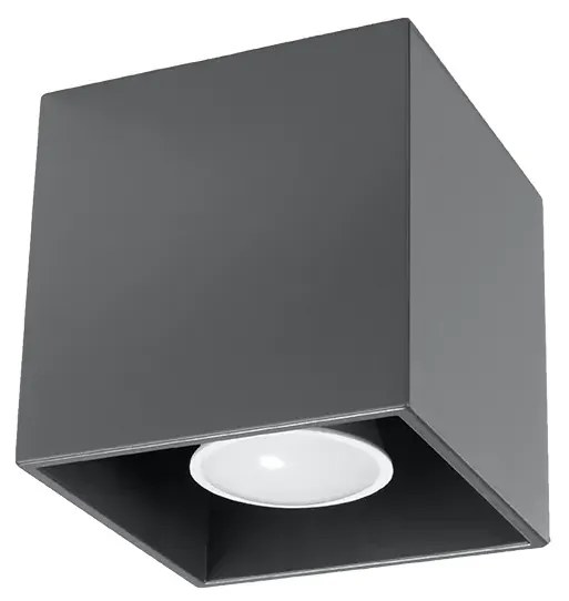 Kwadratowy plafon kostka antracyt - 3X EX537 Z6-R18