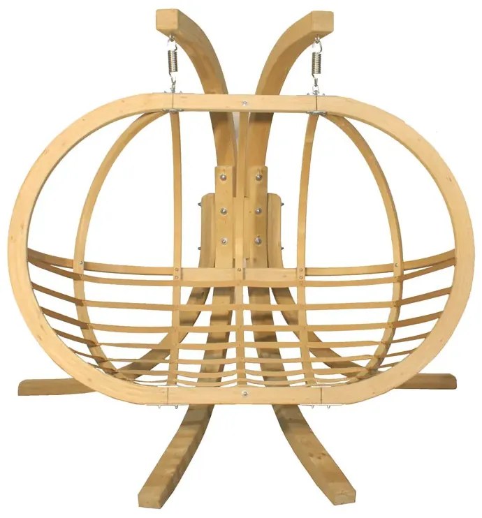 Podwójny fotel wiszący do ogrodu ecru N1-M14