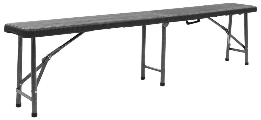 Zestaw czarnych ławek ogrodowych D4-N37