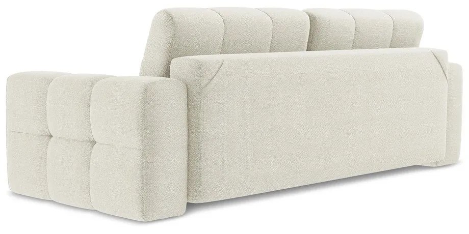 Beżowa rozkładana sofa z materiału bouclé 255 cm Milu – Makamii
