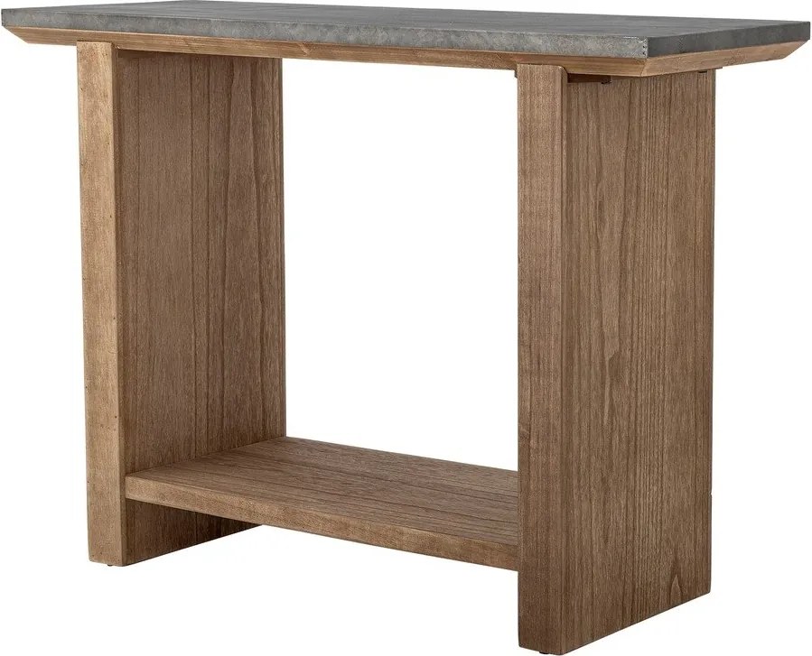 Konsola z metalowym blatem w naturalnym kolorze 40x110 cm Riva – Bloomingville
