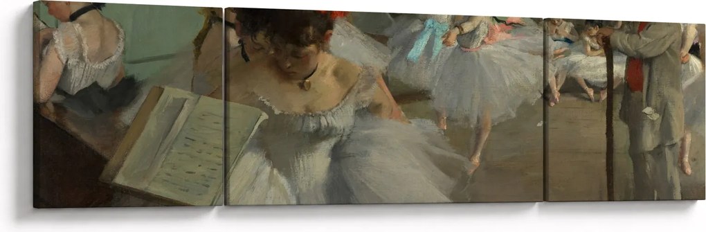 Obraz - Edgar Degas, The Dance Class, reprodukcje (170x50 cm)