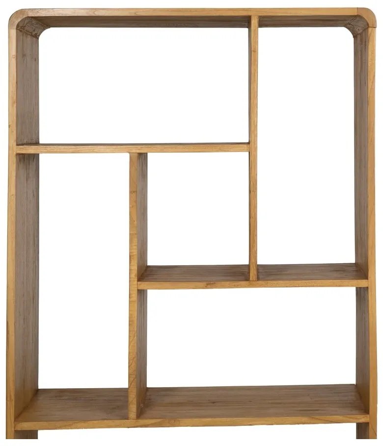 Regał z litego drewna mindi w naturalnym kolorze 90x150x40 cm Lysa – Ixia