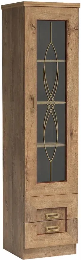 Witryna jednodrzwiowa dąb lefkas T7-W07