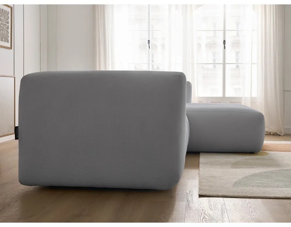 Jasnoszary narożnik (prawostronny/z szezlongiem) Talia – Bobochic Paris