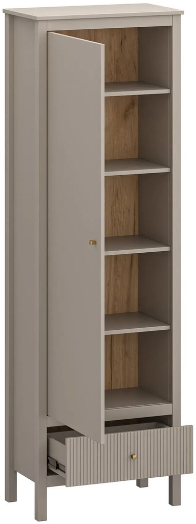 Nowoczesny regał zamykany w kolorze taupe L3-B11
