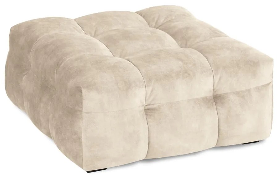 Beżowy aksamitny puf Windsor &amp; Co Sofas Vesta