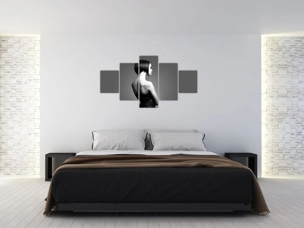 Obraz eleganckiej kobiety (125x70 cm)
