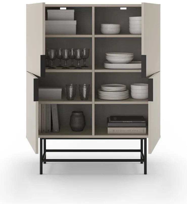 Kremowa szafka 100x128 cm Eldia – Marckeric