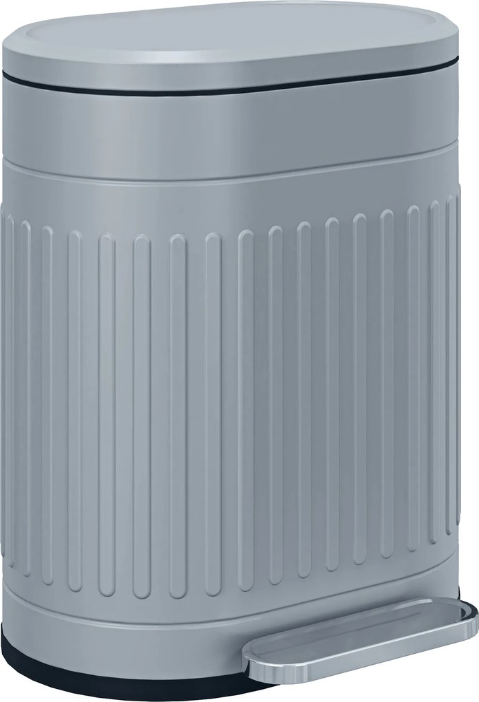 HOMCOM Kosz na śmieci 20L z pedałem, pokrywą, wyjmowanym pojemnikiem wewnętrznym, mechanizm Soft-Close, 36,5 x 31,2 x 45 cm, szary | Aosom PL