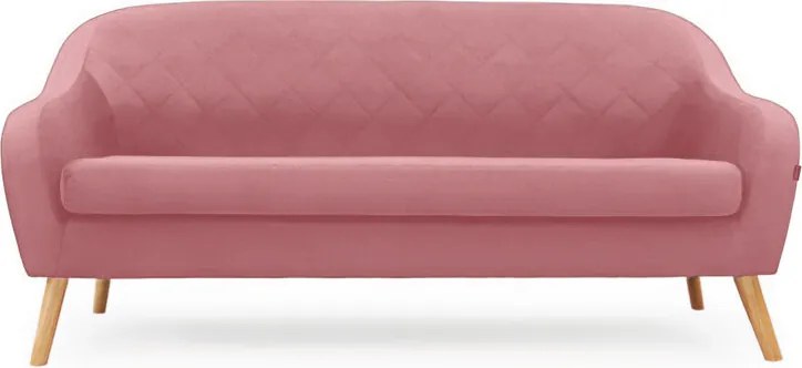 Różowa 3-osobowa sofa CORANTI VELVET