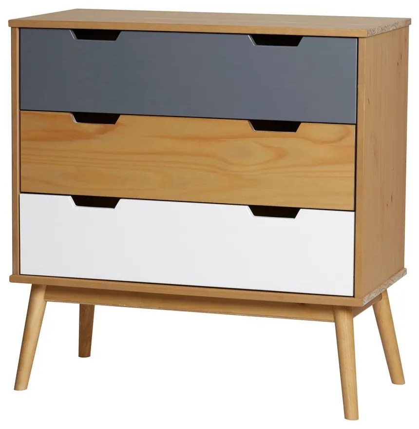Komoda z litego drewna sosnowego Marckeric Cusco, szer. 80 cm