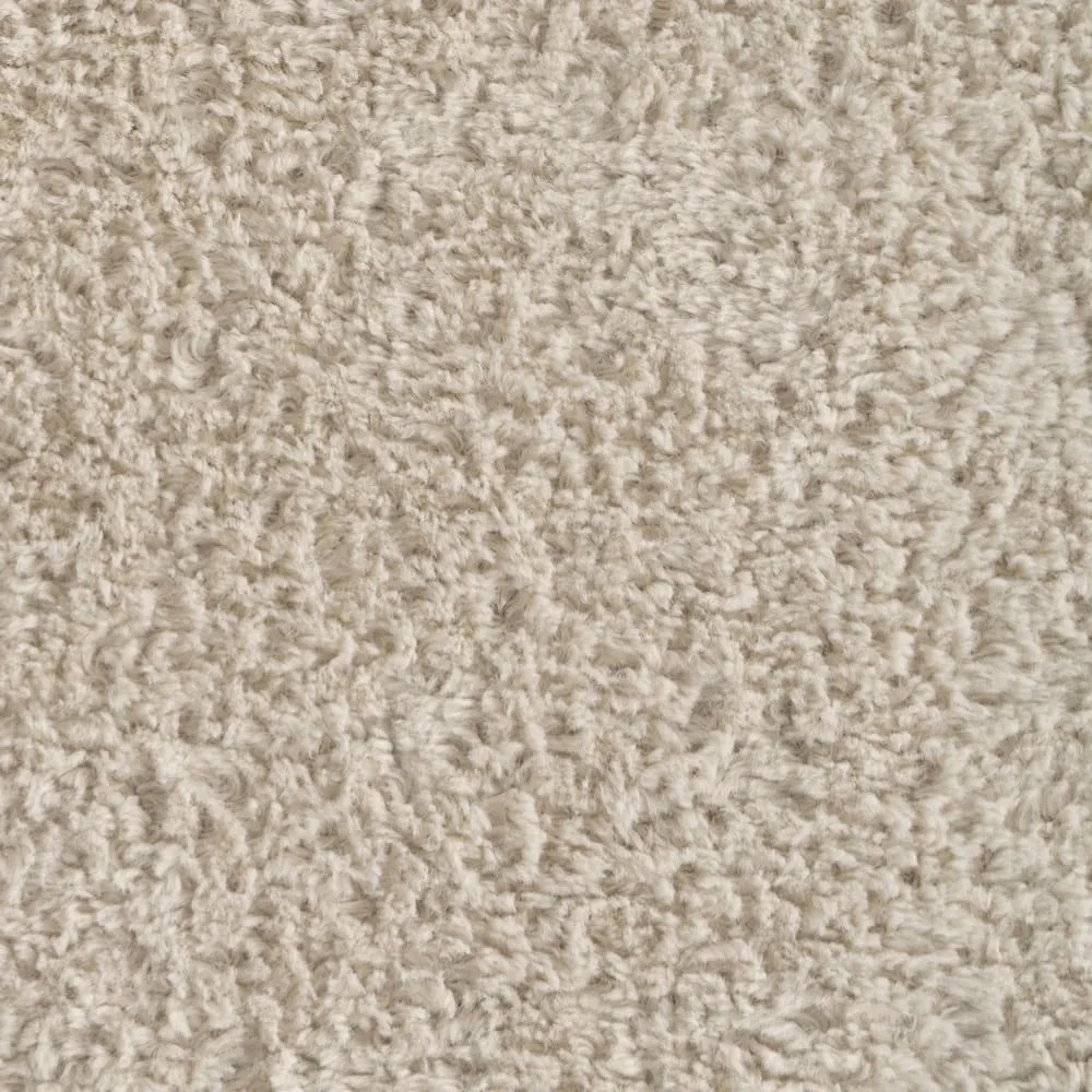 Beżowy puf z materiału bouclé – Ixia