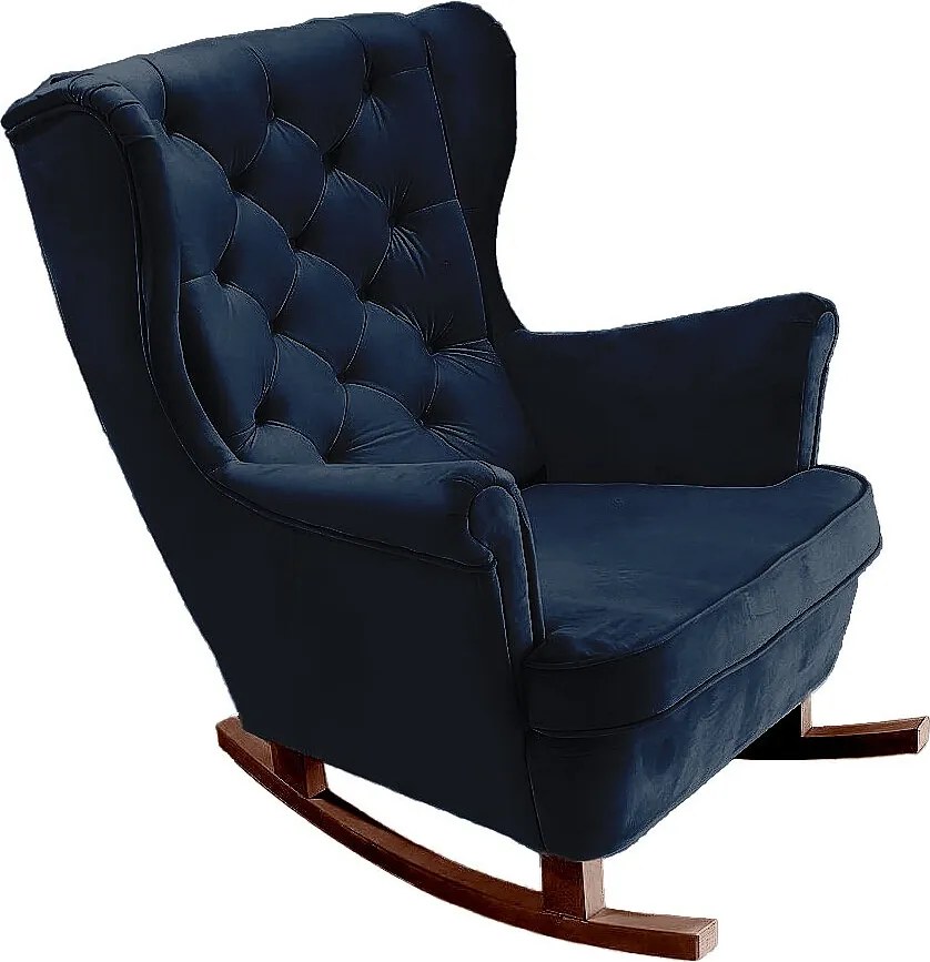 Fotel Relax z Tapicerowanym Siedzeniem i Podłokietnikami, Fotel TV 102x81x95cm Niebieski_29864