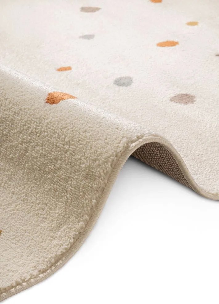 Dywan dziecięcy Adventures – Zabawne kolorowe kropki na kremowym tle 160 cm x 235 cm Atest Oeko-Tex