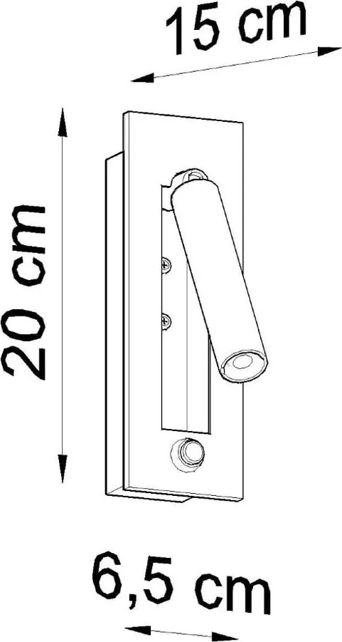 Czarny metalowy kinkiet Chimery – Sollux