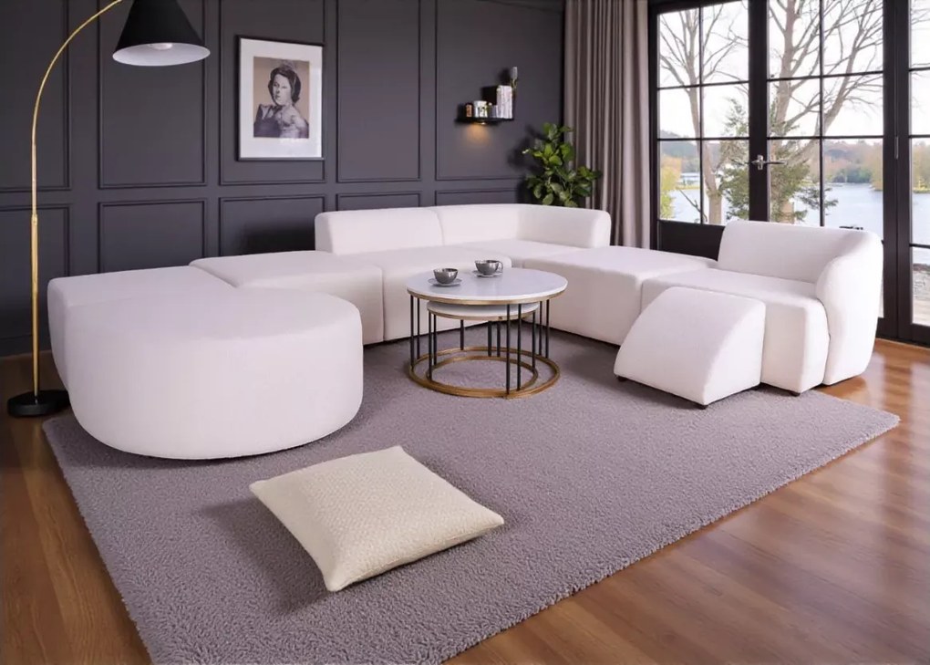 Modułowy narożnik Rimini XII w nowoczesnym designie z pianką HR45