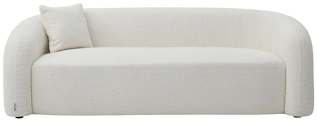 Kanapa 3-osobowa z białej tkaniny z bukli  LAPIOTA od Maison Céphy