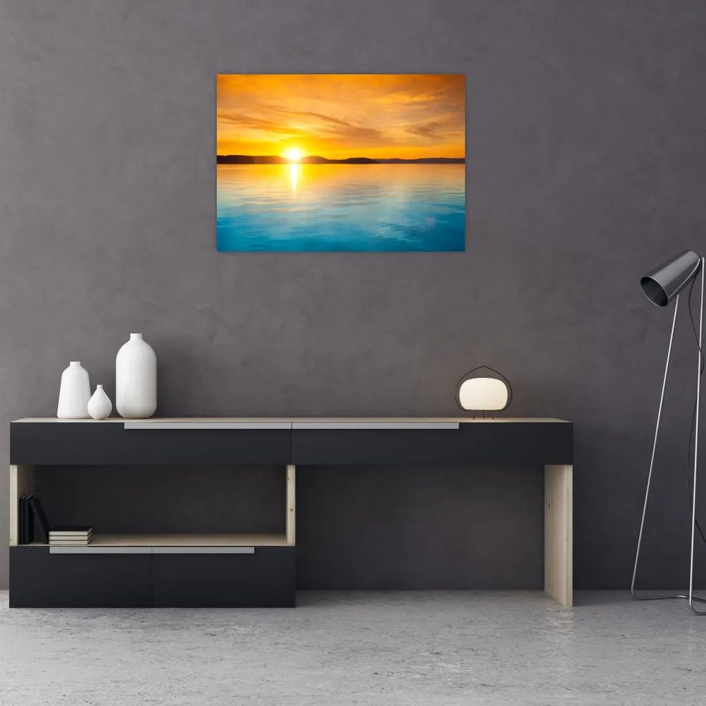 Obraz na szkle wschodu słońca (70x50 cm)