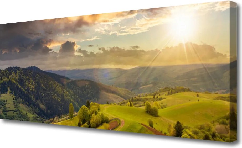 Obraz canvas Złota Godzina na Górskiej Hali