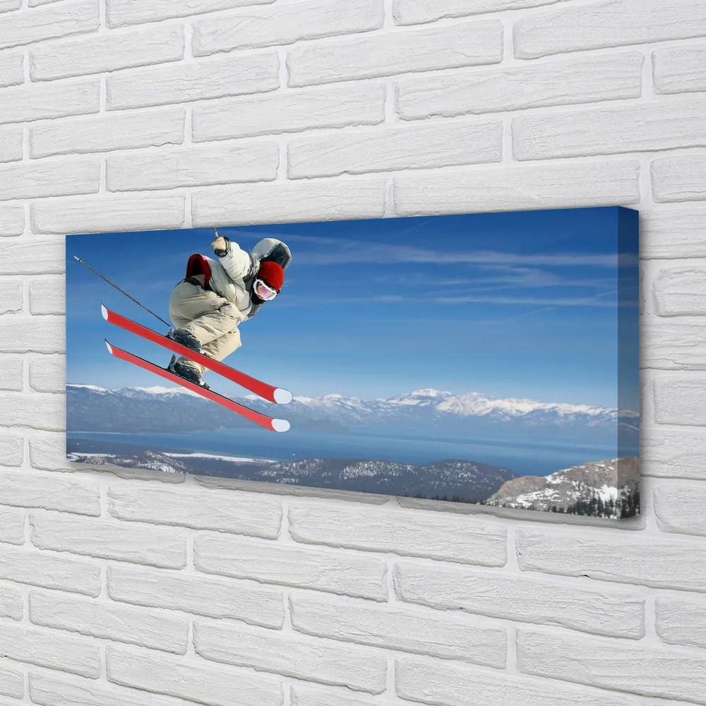 Zdjęcie na płótnie Zjazd Przez Śnieżny Puch