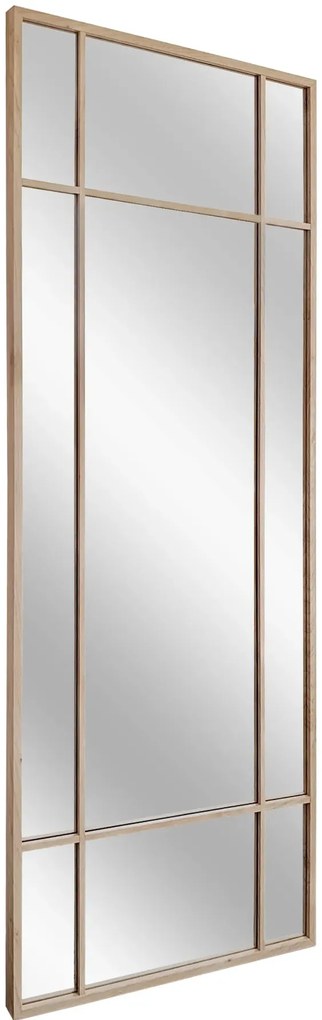 Prostokątne dębowe lustro ze szprosami F2-G85