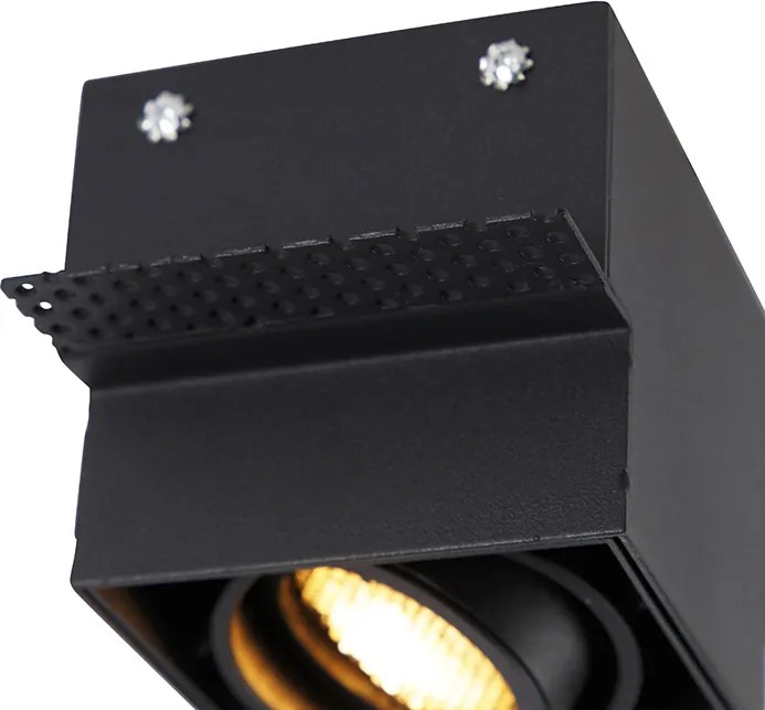 Wpuszczany reflektor czarny, regulowany i obracany, bez obramowania - Oneon Honey