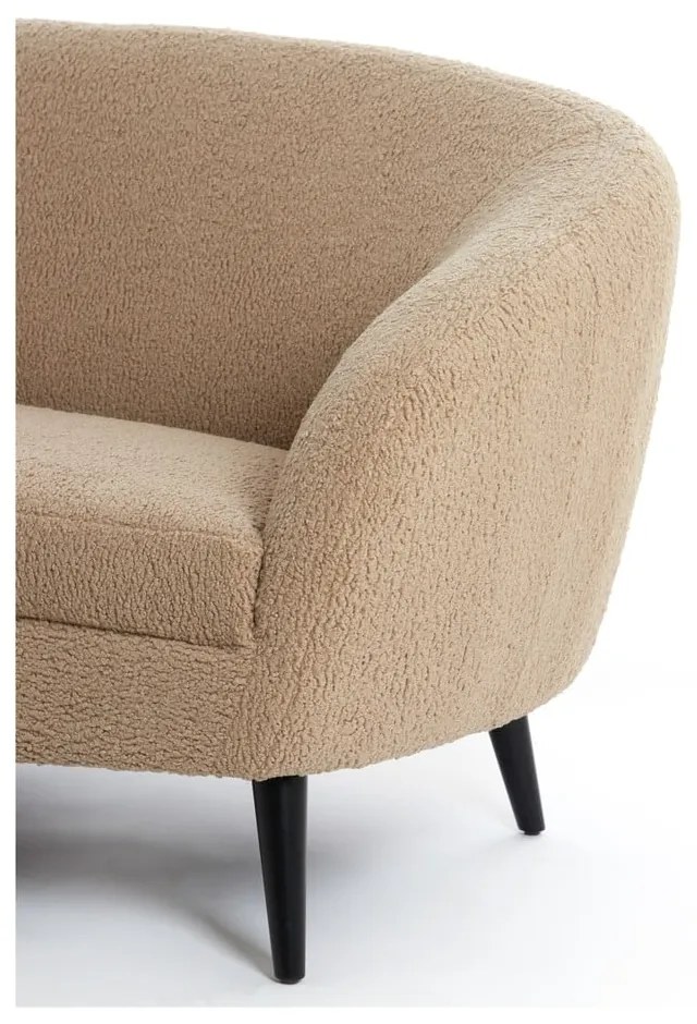 Jasnobrązowa sofa z materiału bouclé 160 cm Almond – Light & Living