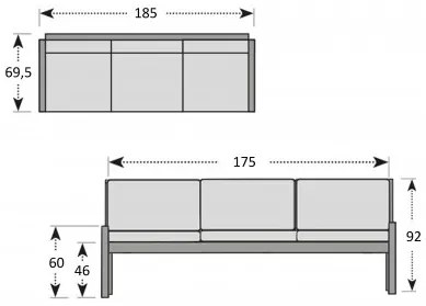MORISS - zestaw ogrodowy aluminiowy - Towar nierozpakowany (N543)