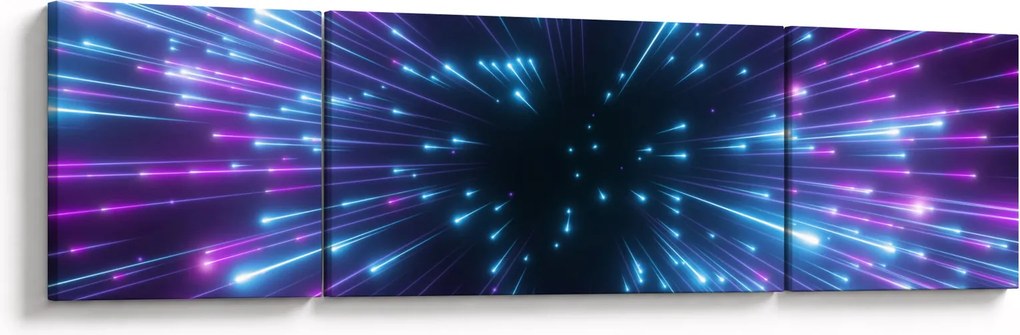 Obraz - Neonowa przestrzeń (170x50 cm)