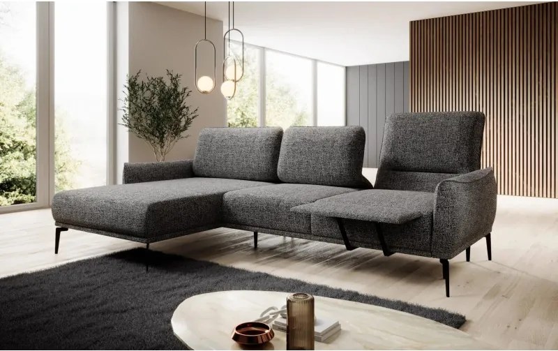 Narożnik STORM S układ L Lewostronny z funkcją regulacji oparcia i wysuwu podnóżka WERSAL