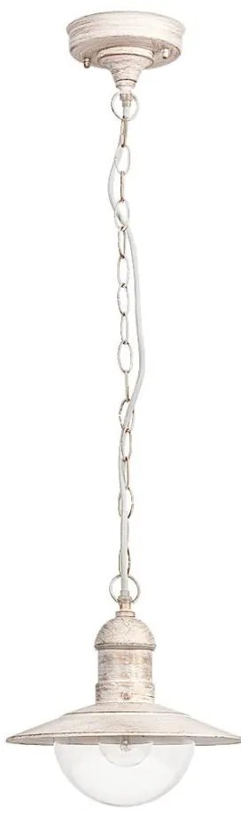Brilagi - Zewnętrzna lampa wisząca MOLDE 1xE27/60W IP44 biała/patyna