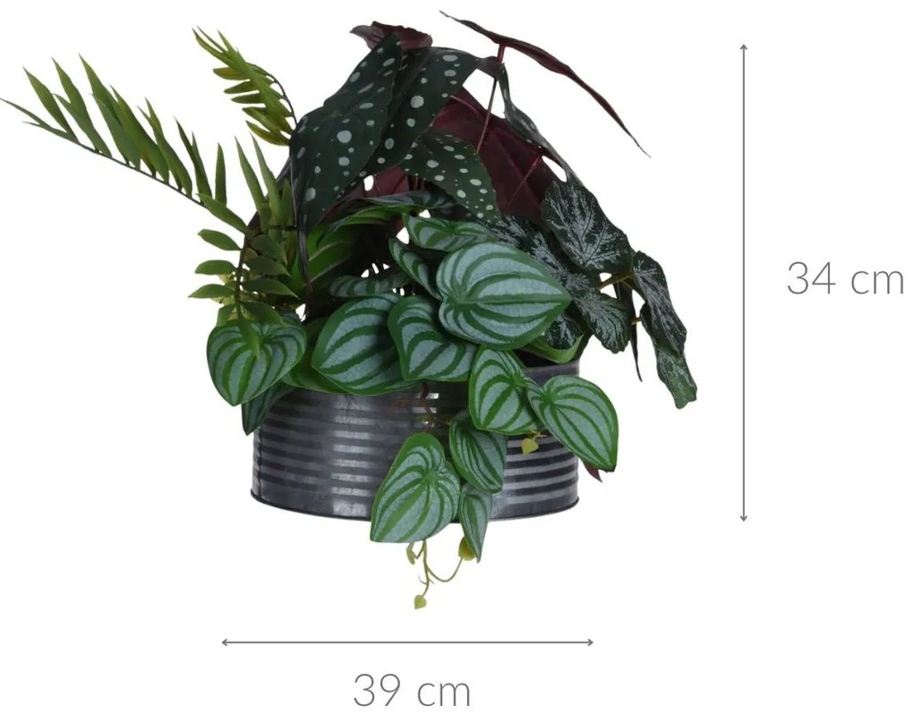 Sztuczny kwiat w doniczce Begonia maculata, 28 cm