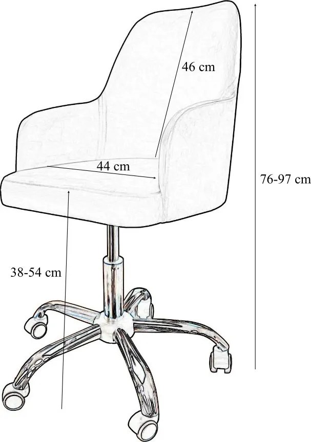 Fotel obrotowy WESTA tkanina Welur krzesło biurowe komfort premium do pracy : Kolor Stelaża - Chrom, Kolor tkaniny - VELVET - MG55, Typ siedziska - Siedzisko obrotowe 360°, Typ tkaniny - Velvet
