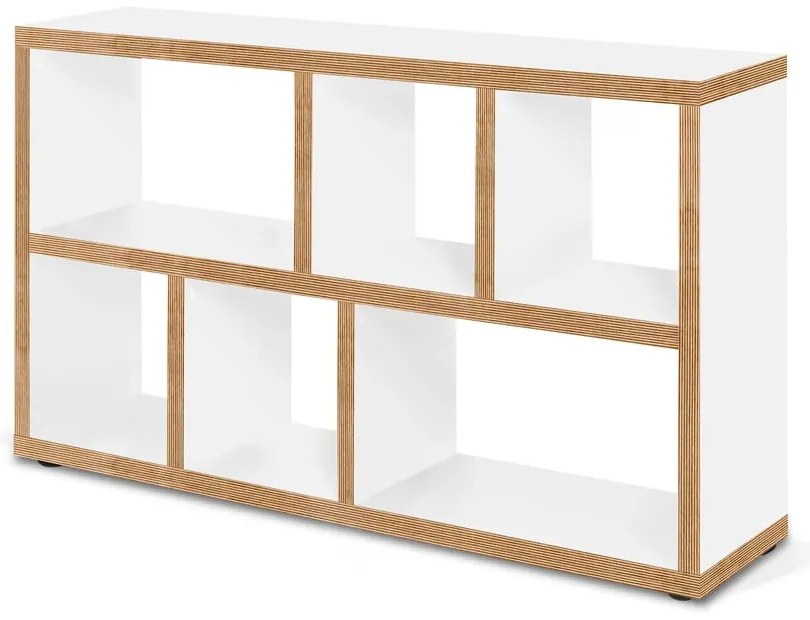 Biało-naturalny regał 150x83 cm Berlin – TemaHome