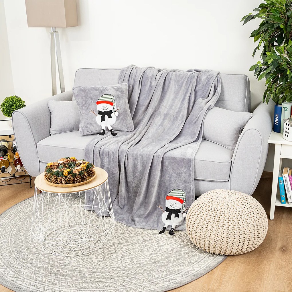 4Home Świąteczny koc Frosty Snowman, 150 x 200 cm