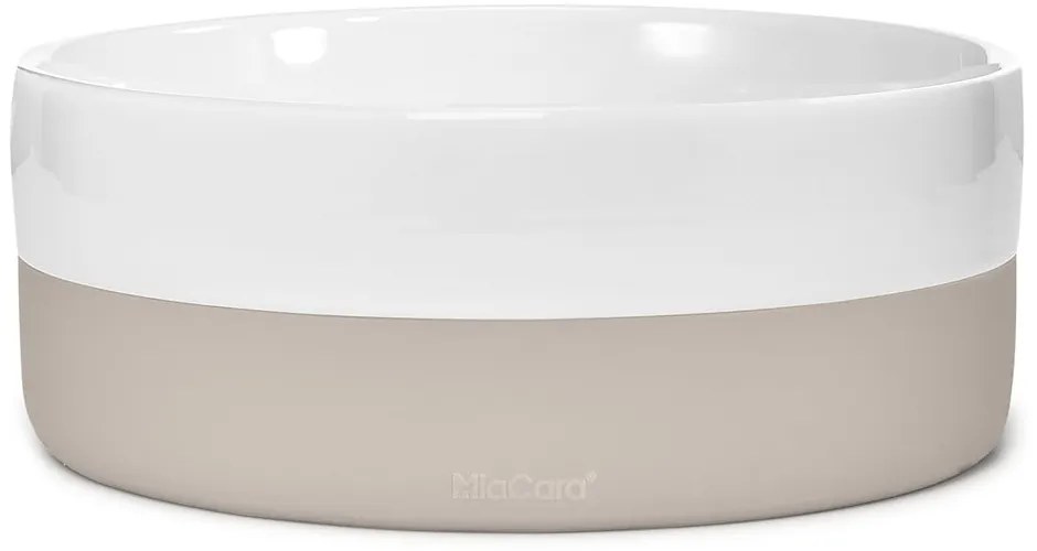 Porcelanowa miska dla psów ø 21,5 cm Coppa Greige M/L – MiaCara