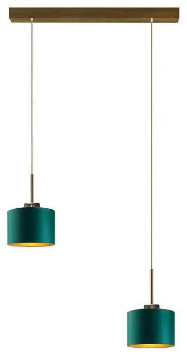 Okrągła lampa wisząca glamour na złotym stelażu - C8-K56