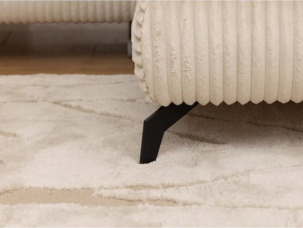 Beżowy sztruksowy narożnik (prawostronny/w kształcie litery L) Marbeya – Ropez