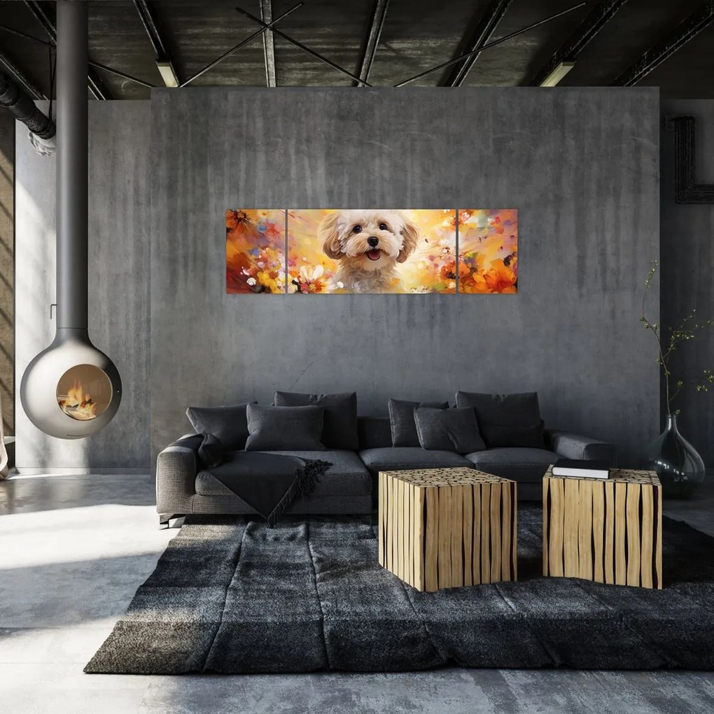 Obraz - Szczęśliwy pies (170x50 cm)