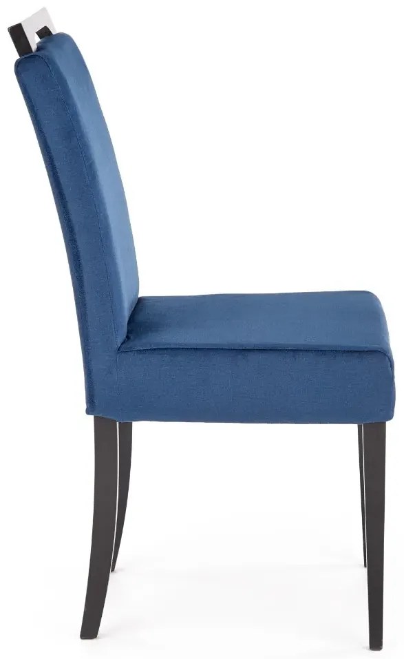 Krzesło tapicerowane CLARION 2 VELVET granatowe HALMAR