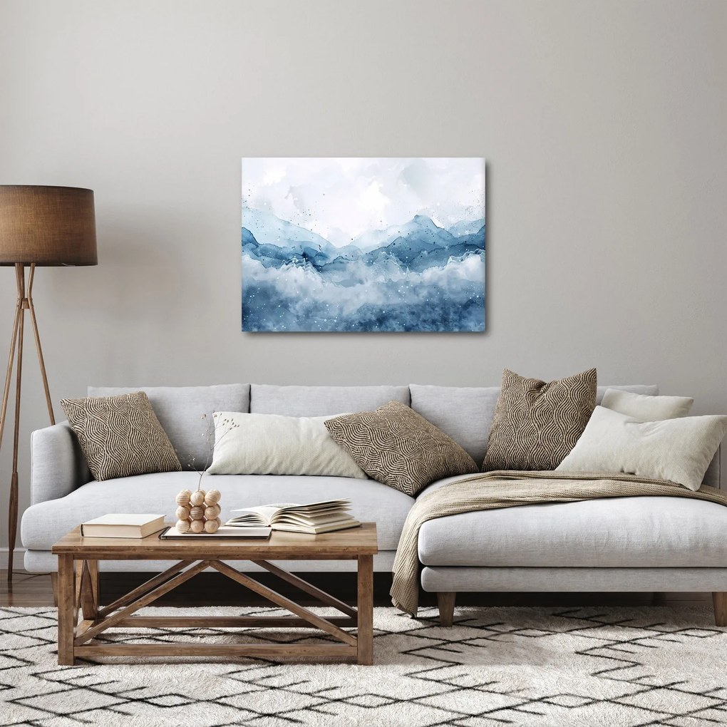 Obraz - Chmury i fale, akwarela (70x50 cm)