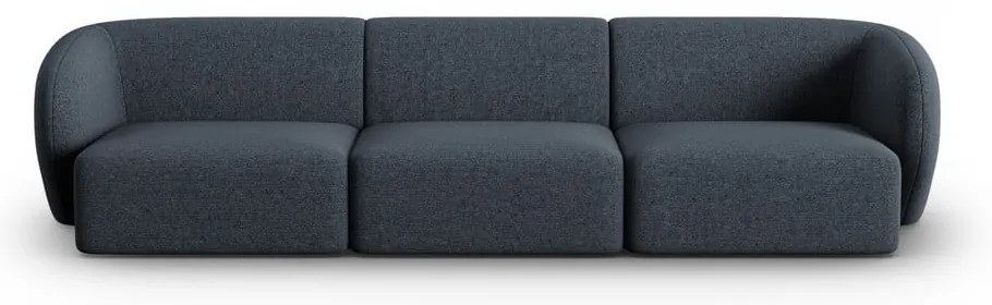 Niebieska sofa z tkaniny szenilowej 266 cm Paolo – Milo Casa