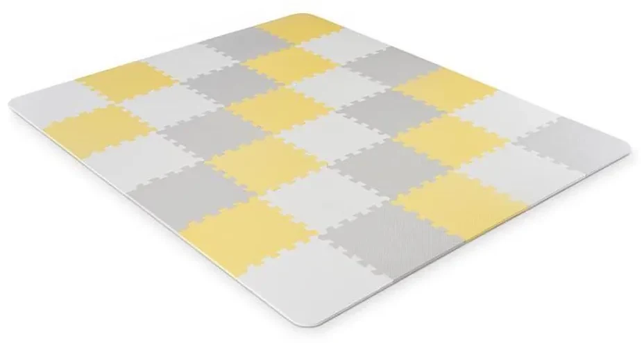 KINDERKRAFT - Puzzle piankowe LUNO 30 szt. szare/żółte