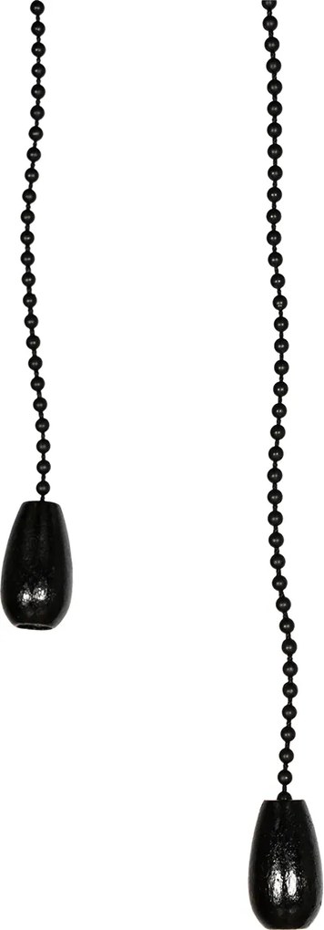 Wentylator sufitowy czarny z drewnem i włącznikiem ciągłym 3-światła - Mistral Vidro